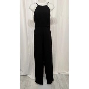 Black Halo Black Enola Side Drape Sleeveless Jumpsuit Size 4 $435